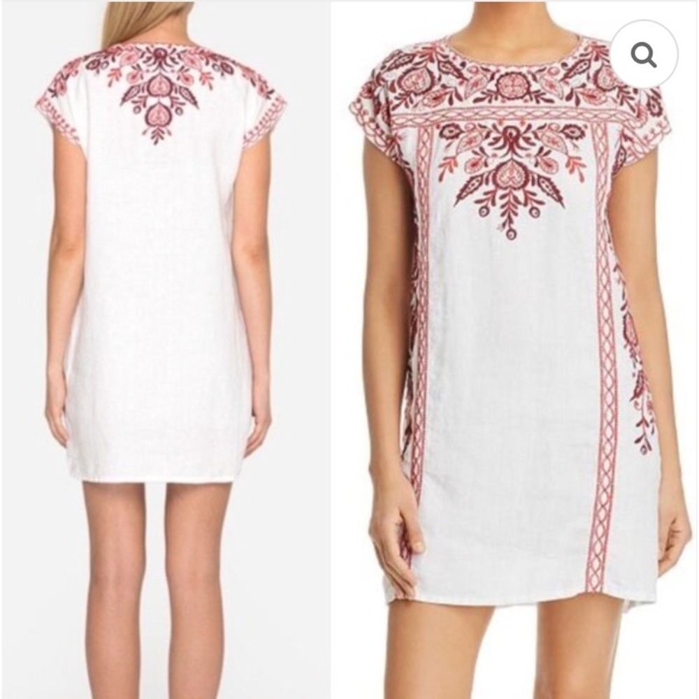 Johnny Was Oranda Mexican Shift Tunic Dress‎ Linen, Size S, Excellent Condition